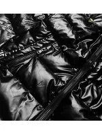 Černá dámská bunda s ozdobnou podšívkou (XW709X) Černá dámská bunda s ozdobnou podšívkou (XW709X)