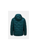 Pánská péřová bunda PEAK PERFORMANCE M Helium Down Hood Jacket, zelená barva Pánská péřová bunda PEAK PERFORMANCE M Helium Down Hood Jacket, zelená barva