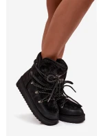 Dámské sněhule na platformě s kožešinou D.Franklin DFSH37005 Černé Dámské sněhule na platformě s kožešinou D.Franklin DFSH37005 Černé