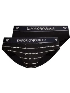 Dámské kalhotky 163334 1P219 03937 námořnická modrá - 2 pack - Emporio Armani