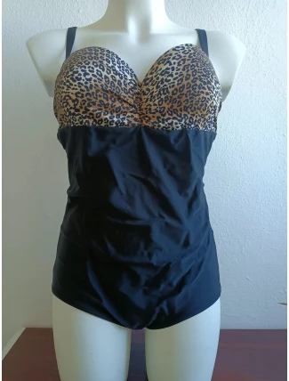 Jednodílné plavky BABI černá-animal - Primo