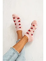 Dámské nízké ponožky s melouny světle růžové Dámské nízké ponožky s melouny světle růžové