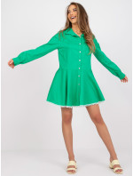 Adrianniny zelené šaty na knoflíky
