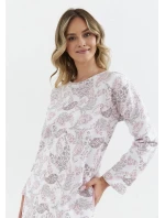 Dámská noční košile 429 Bílá vzor - Cana