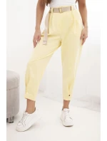 Kalhoty Summer Punto s uzávěrem na nohavicích žluté