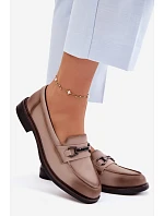 Kožené dámské mokasyny Vinceza Béžové