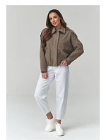 hřejivá kordová bunda model 225690 Makadamia