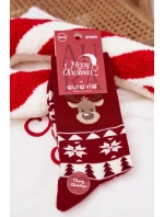 Pánské Vánoční Ponožky S Vzor Y S Rýnferem Bordó Pánské Vánoční Ponožky S Vzor Y S Rýnferem Bordó
