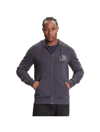Quiksilver Mikina s kapucí na zip EQYFT05133-KSH0 Navy Blue L
