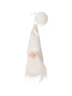 DEKORATIVNÍ PŘÍVĚSEK SANTA CLAUS 11CM BÍLÝ