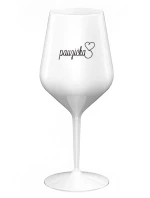 PAUZIČKA - bílá nerozbitná sklenice na víno 470 ml PAUZIČKA - bílá nerozbitná sklenice na víno 470 ml