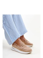 Dámské polobotky 28906 Béžová s bílou - Flyfor Dámské polobotky 28906 Béžová s bílou - Flyfor