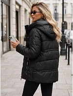 Dámská zimní prošívaná bunda s kapucí, černá, FashionStreet TY5950