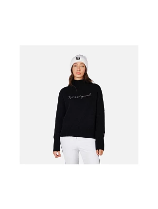 Dámský svetr ROSSIGNOL W SIGNATURE SWEATER, černý Dámský svetr ROSSIGNOL W SIGNATURE SWEATER, černý