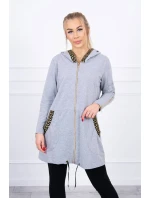 Mikina s ozdobnou šedou páskou Mikina s ozdobnou šedou páskou