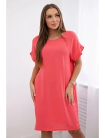 Šaty s kapsami malina