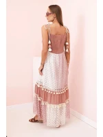 Dámské boho šaty s ramínky velbloud Dámské boho šaty s ramínky velbloud