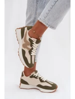 Dámské sportovní boty na platformě Zelená Janelora