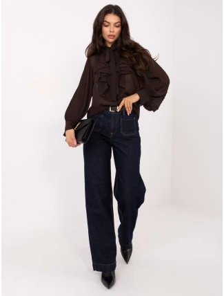 MI KS košile A2818.09 tmavě hnědá