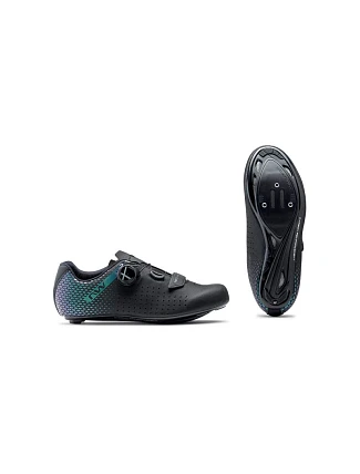 Cyklistické boty NORTHWAVE Core Plus 2 Wmn – černé/modré, dámské Cyklistické boty NORTHWAVE Core Plus 2 Wmn – černé/modré, dámské