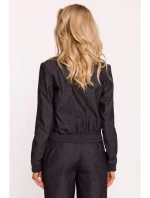 Bunda bomber M800 Press stud - grafitová Bunda bomber M800 Press stud - grafitová