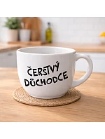 ČERSTVÝ DŮCHODCE - MEGA XXL keramický hrnek 1000 ml