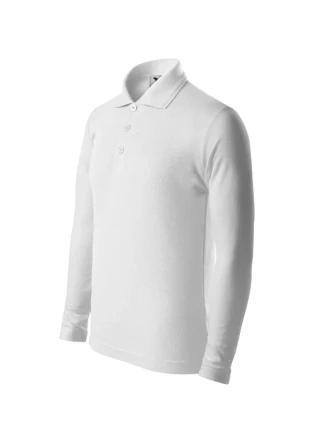 Pique Polo LS polokošile dětská bílá