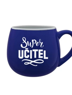 SUPER UČITEL - modrý keramický hrníček 300 ml