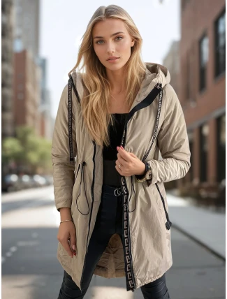 Dámská přechodná bunda VERONI beige FashionStreet TY3213