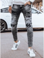 Pánské černé džínové kalhoty FashionStreet UX4322 Pánské černé džínové kalhoty FashionStreet UX4322