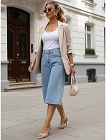 Dámské džínové šortky široké bermudy světle modré FashionStreet SY0547