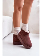 Dámské Sněhule Na Platformě Zateplené Kožíškem Tmavě Hnědé Xamella Dámské Sněhule Na Platformě Zateplené Kožíškem Tmavě Hnědé Xamella