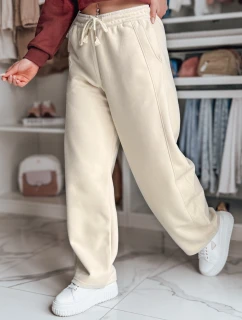 Dámské tepláky se širokými nohavicemi DRESMOOD PREMIUM béžová FashionStreet UY2689