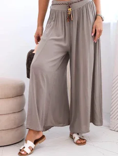 Dámské kalhoty z viskózy se širokými nohavicemi fango