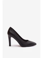 Dámské eko-kožené lodičky Sergio Leone – černé Dámské eko-kožené lodičky Sergio Leone – černé