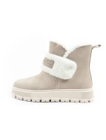 Lee Cooper dámské zimní boty módní ovčí kůže zateplené béžové dámské