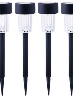 PLASTOVÁ SOLÁRNÍ LAMPA 4,5x31 cm LED - KIT.4 ks