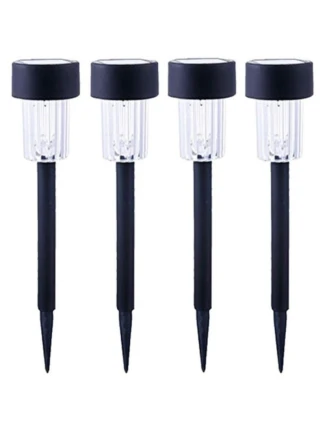 PLASTOVÁ SOLÁRNÍ LAMPA 4,5x31 cm LED - KIT.4 ks