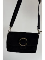 Kožená Semišová Malá Černá Kabelka Jessel Kožená Semišová Malá Černá Kabelka Jessel