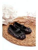 Dětské baletky zdobené flitry Černé Weries Dětské baletky zdobené flitry Černé Weries