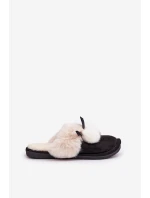 Dámské Pantofle S Kožíškem Černé Nartani Dámské Pantofle S Kožíškem Černé Nartani