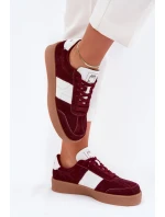 Semišové Sneakersy Dámské Daniel Lopez SS2D4023 Bordová