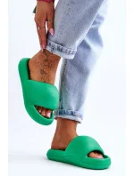 Dámské lehké pěnové pantofle na platformě Zelene Milton