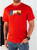 Pánské tričko s oranžovým potiskem Dstreet RX5486