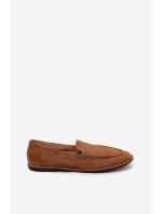 Dámské mokasíny z eko semiše Miryelle – camel