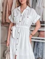 SUNNI LOVE lněné maxi šaty bílé FashionStreet EY2608