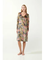 Vamp - Velurové šaty s květinovým potiskem 21130 - Vamp Vamp - Velurové šaty s květinovým potiskem 21130 - Vamp