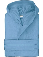 The One Towelling Velour Bathrobe Župan s kapucí 48.1043 aqua