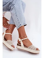 Dámské sandály na platformě Wrangler 20261076.99Q Světle béžové Dámské sandály na platformě Wrangler 20261076.99Q Světle béžové