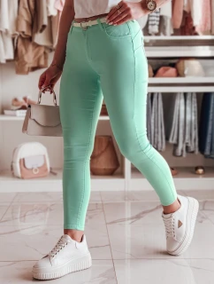 Dámské úzké kalhoty s páskem VIVASKIN mint FashionStreet UY2445